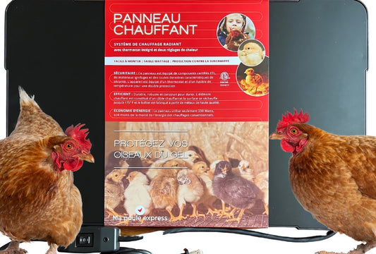 Panneau chauffant Ma Poule Express ; Gardez vos poules au chaud ! - Ma Poule Express