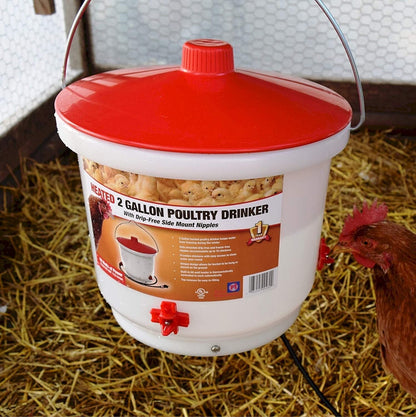 Abreuvoir chauffant à tétines - Farm Innovators - 2 gallons - Ma Poule Express